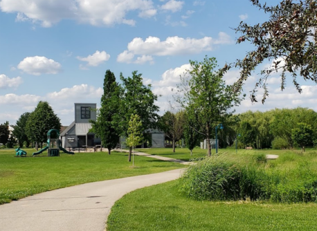 Park with walking paths