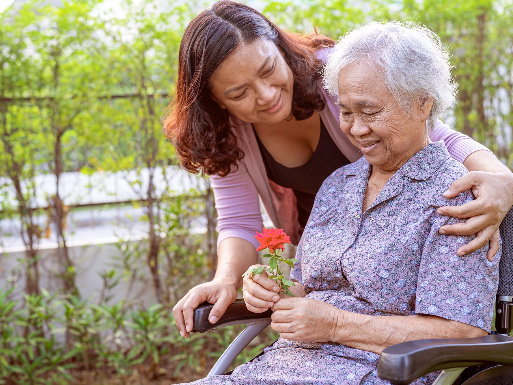 Senior woman and Daughter